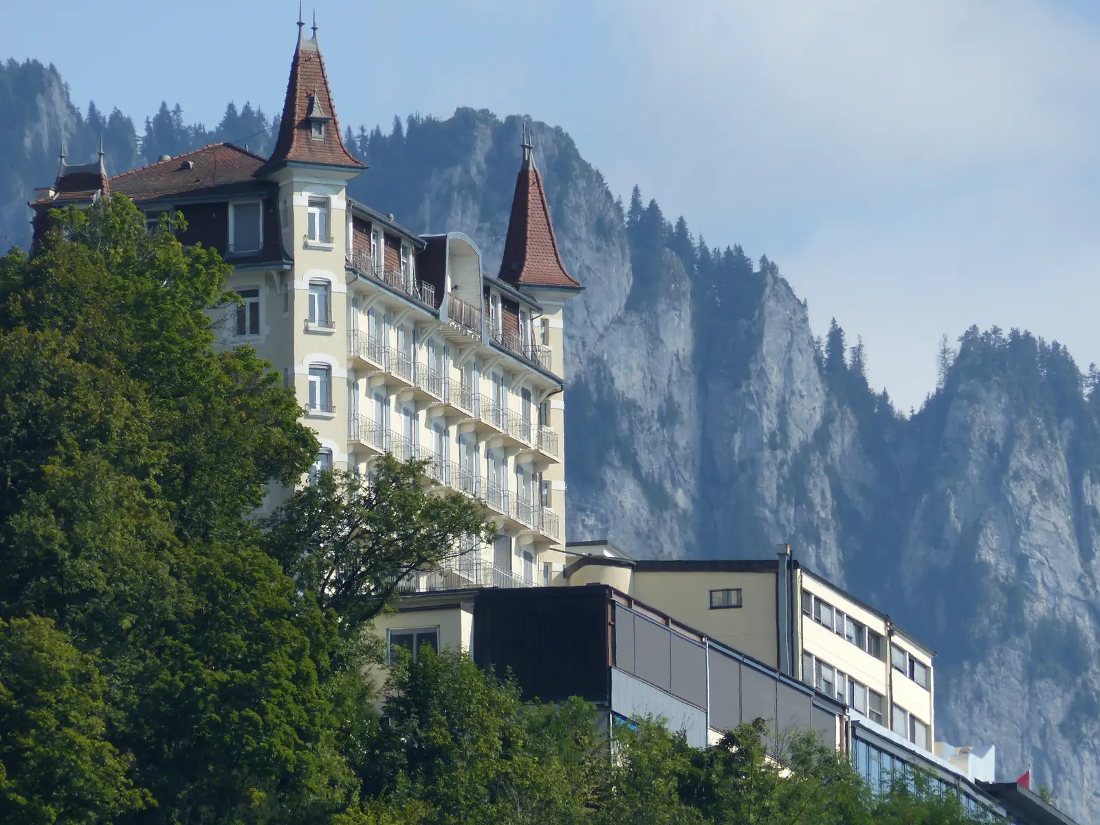 Glion Institute of Higher Education building above Lake Geneva