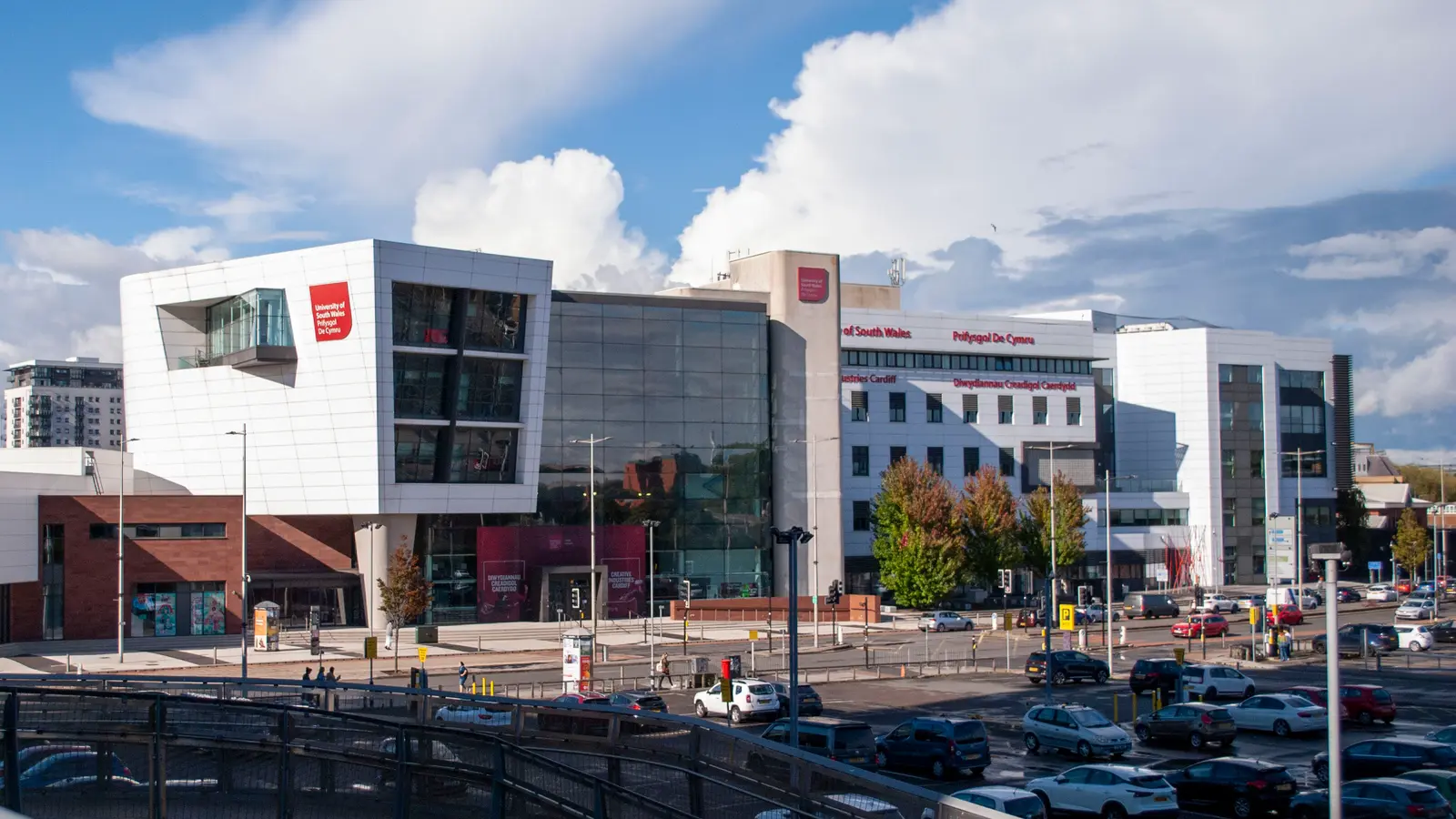 Cardiff campus building of the University of South Wales on Adam Street