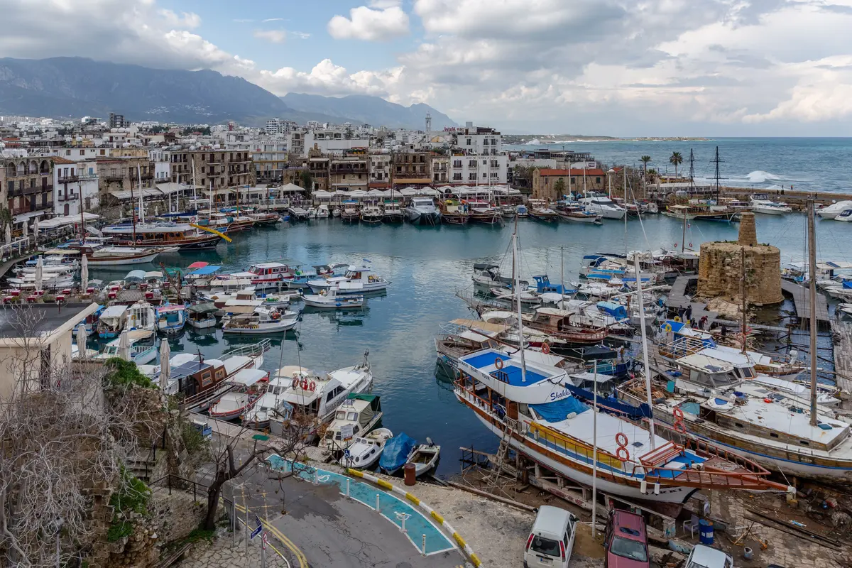 The old harbour of Kyrenia (Girne) in Northern Cyprus