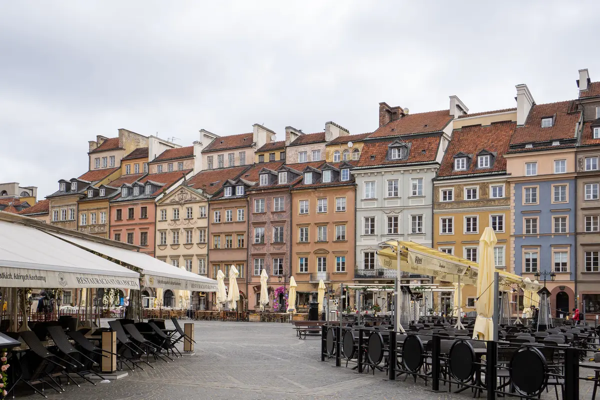 Old Town Market Square in Warsaw, Poland