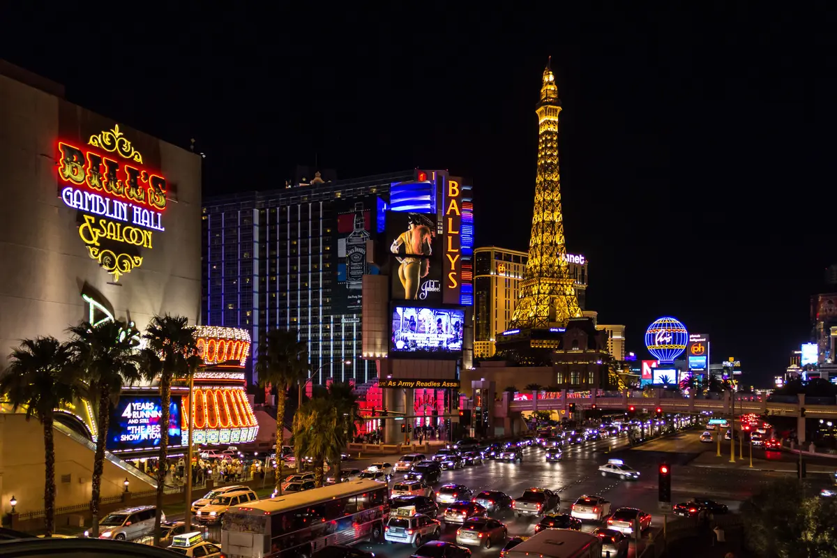 Resort hotels along the Las Vegas Strip in Nevada, United States